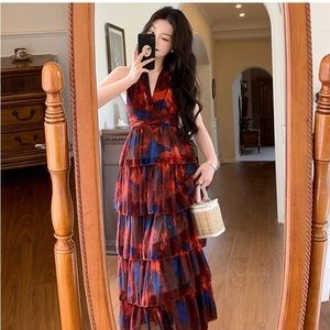 Stylish long backless dress